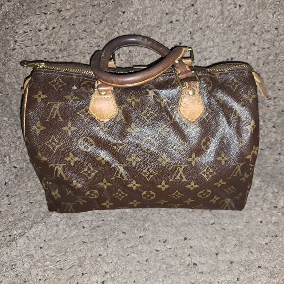 LOUIS VUITTON SPEEDY 30-Authenticated by Pro Authenticators-Poor Condition - Picture 1 of 16
